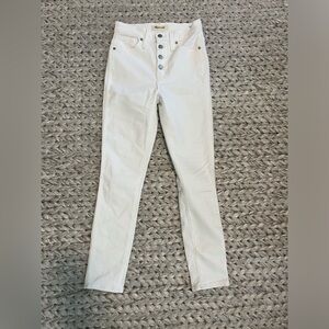 Madewell White High-Rise Skinny Jeans